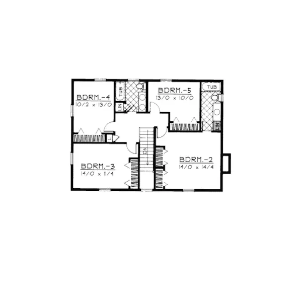 Country House Plan Second Floor - Lenexa Country Farmhouse 015D-0174 - Shop House Plans and More