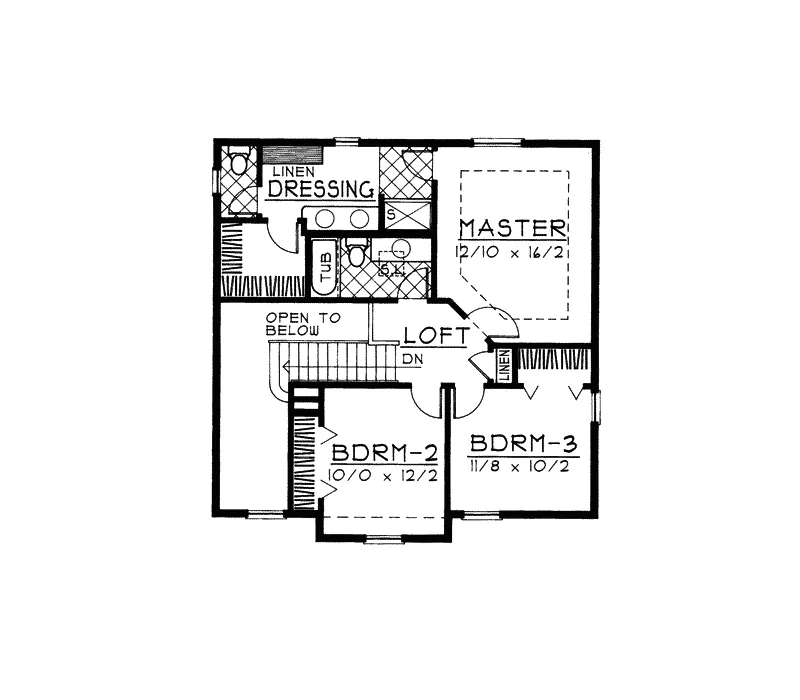 Southern House Plan Second Floor - High Gate Country Style Home 015D-0176 - Search House Plans and More