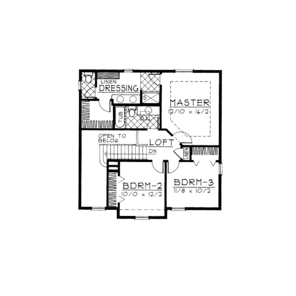 Southern House Plan Second Floor - High Gate Country Style Home 015D-0176 - Search House Plans and More