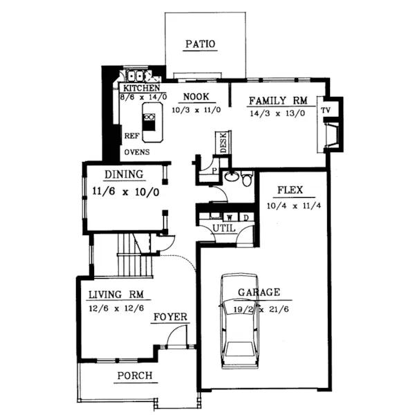 Southern House Plan First Floor - Green Way Country Home 015D-0181 - Search House Plans and More