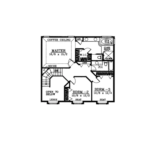 Cape Cod & New England House Plan Second Floor - Redford Southern Country Home 015D-0183 - Shop House Plans and More