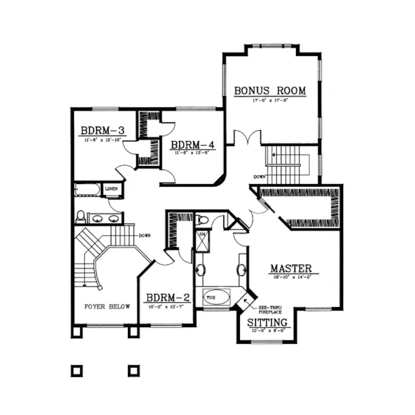 Contemporary House Plan Second Floor - Foley Point Contemporary Home 015D-0187 - Search House Plans and More