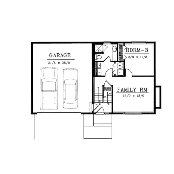 Country House Plan Lower Level Floor - Granville Traditional Home 015D-0189 - Search House Plans and More