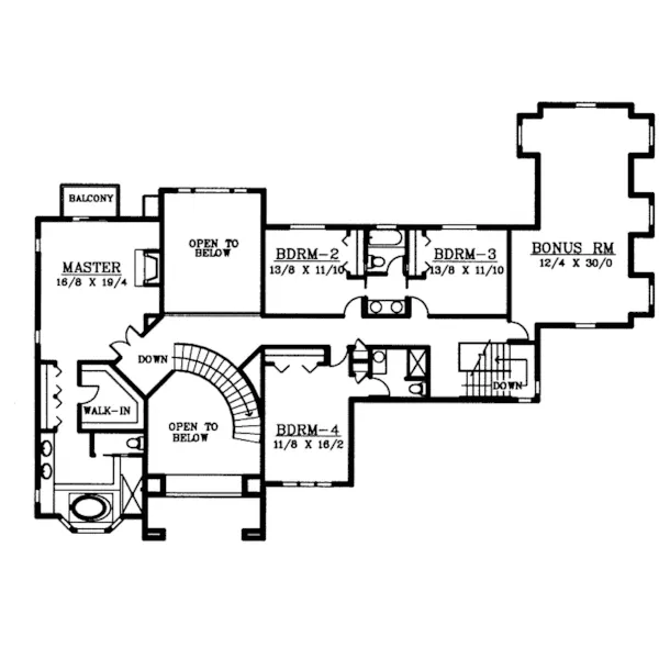 Country House Plan Second Floor - Conrad Manor Luxury Home 015D-0196 - Search House Plans and More