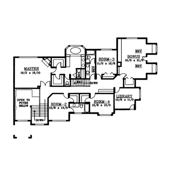 Traditional House Plan Second Floor - Devon Manor Luxury Home 015D-0198 - Search House Plans and More