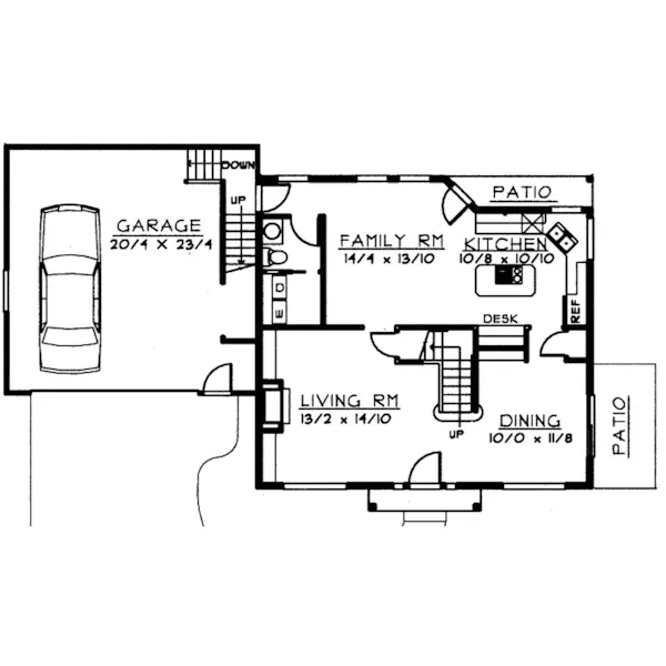 Traditional House Plan First Floor - Culbertson Place Georgian Home 015D-0201 - Search House Plans and More