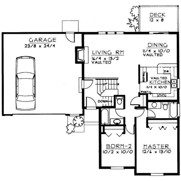 Traditional House Plan First Floor - Tatum Hill Multi-Story Home 015D-0202 - Shop House Plans and More