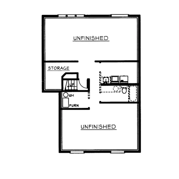 Traditional House Plan Lower Level Floor - Tatum Hill Multi-Story Home 015D-0202 - Shop House Plans and More