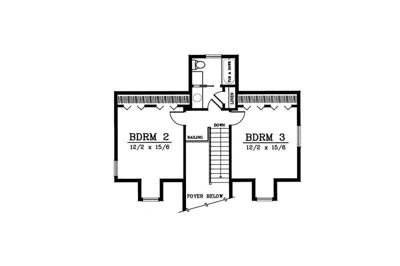 Vacation House Plan Second Floor - Carolyn Jean Country Home 015D-0203 - Search House Plans and More