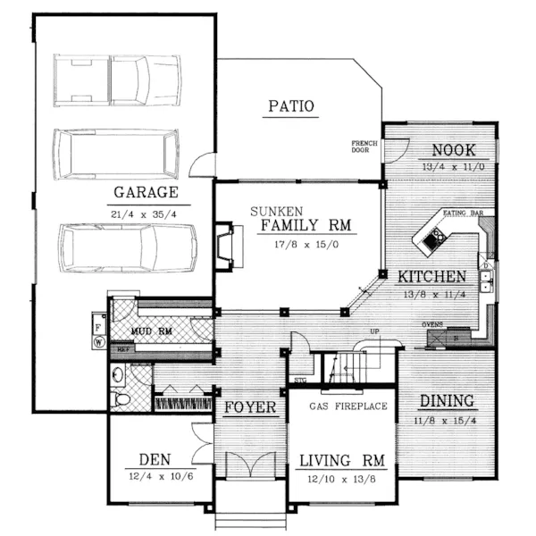 Luxury House Plan First Floor - Christina Craftsman Style Home 015D-0207 - Search House Plans and More