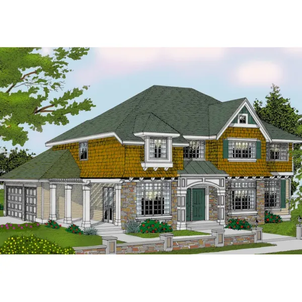 Arts And Crafts Style Two-Story With Shingle Siding