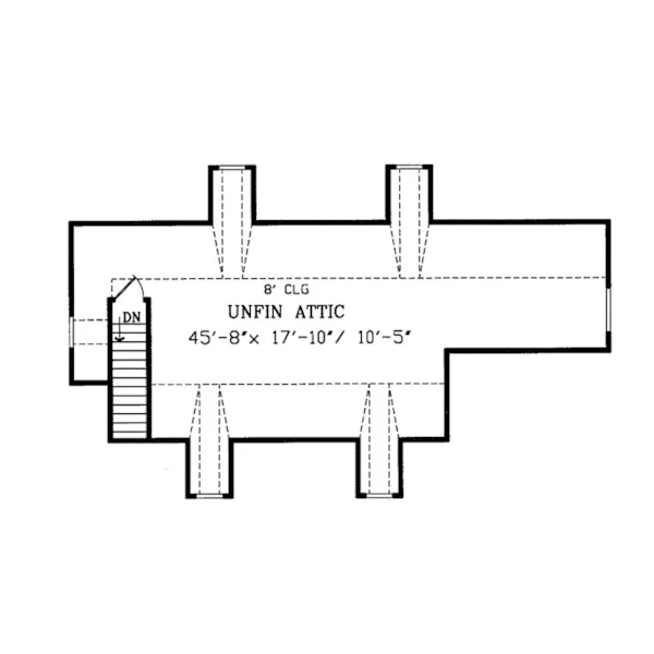 Southern House Plan Second Floor - Drakestone Country Ranch Home 016D-0003 - Search House Plans and More