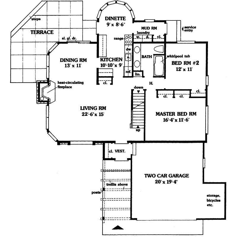 Craftsman House Plan First Floor - Quinton Hill Country Home 016D-0008 - Shop House Plans and More