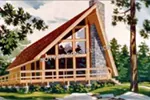 Country House Plan Front Photo 01 - Pineland A-Frame Home 016D-0009 - Shop House Plans and More