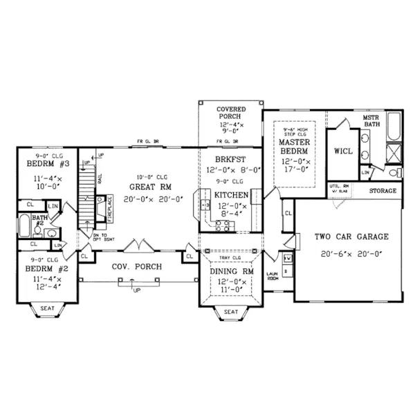 Traditional House Plan First Floor - Trailridge Country Home 016D-0011 - Shop House Plans and More