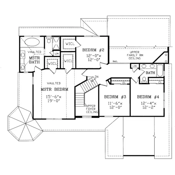 Luxury House Plan Second Floor - Lynchburg Creek Victorian Home 016D-0012 - Shop House Plans and More