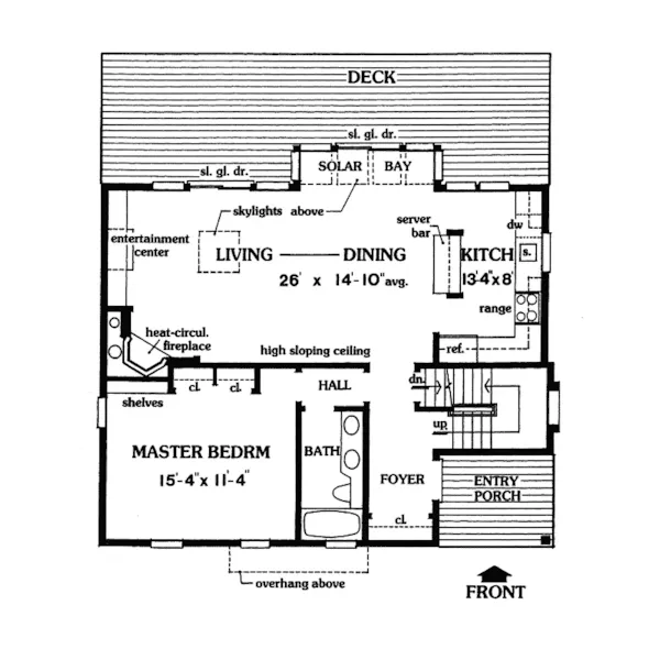 Modern House Plan First Floor - Meadowvale Cabin Home 016D-0013 - Shop House Plans and More