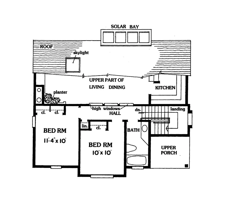 Vacation House Plan Second Floor - Meadowvale Cabin Home 016D-0013 - Shop House Plans and More