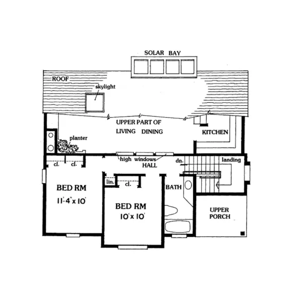 Modern House Plan Second Floor - Meadowvale Cabin Home 016D-0013 - Shop House Plans and More