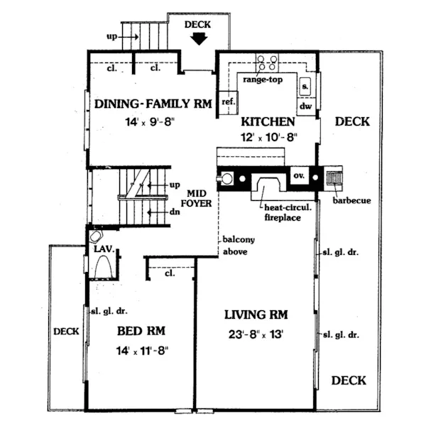 Rustic House Plan First Floor - Vista Way Contemporary Home 016D-0017 - Shop House Plans and More