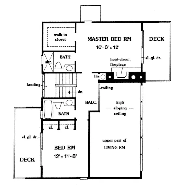 Rustic House Plan Second Floor - Vista Way Contemporary Home 016D-0017 - Shop House Plans and More