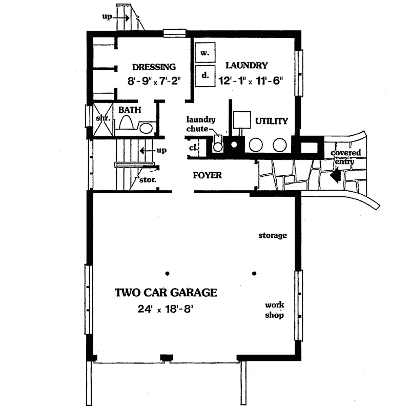 Modern House Plan Lower Level Floor - Vista Way Contemporary Home 016D-0017 - Shop House Plans and More