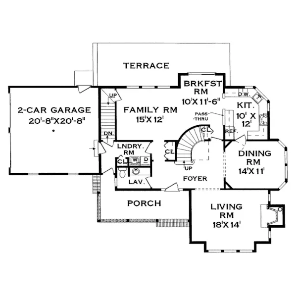 Craftsman House Plan First Floor - Kingsfield Victorian Home 016D-0022 - Search House Plans and More