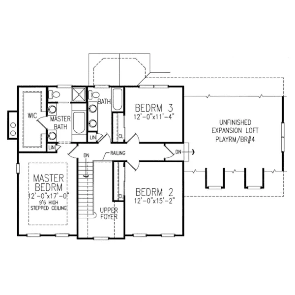 Craftsman House Plan Second Floor - Muriel Farmhouse 016D-0025 - Shop House Plans and More