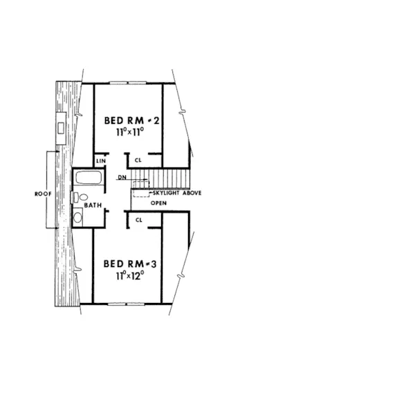 Rustic House Plan Second Floor - Countrywood Rustic Home 016D-0031 - Search House Plans and More