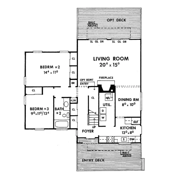 Mountain House Plan First Floor - Treetop Alpine Mountain Home 016D-0033 - Shop House Plans and More