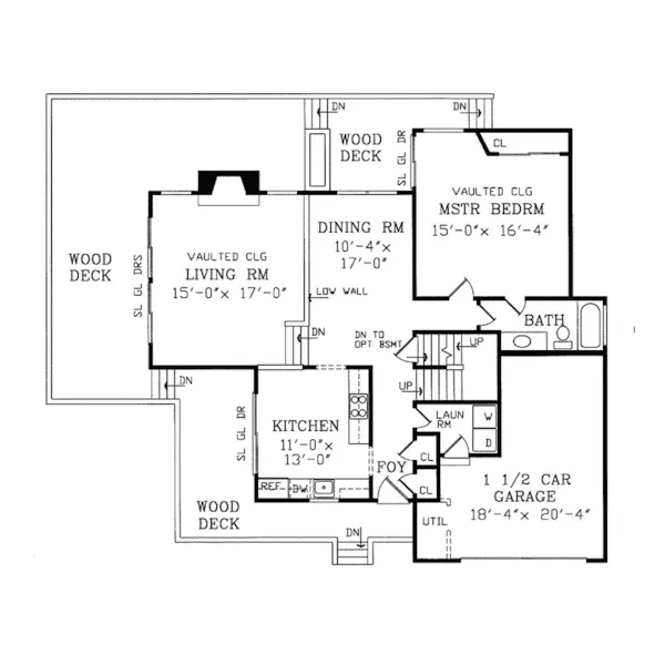 Vacation House Plan First Floor - Timberpeak Mountain Home 016D-0036 - Shop House Plans and More