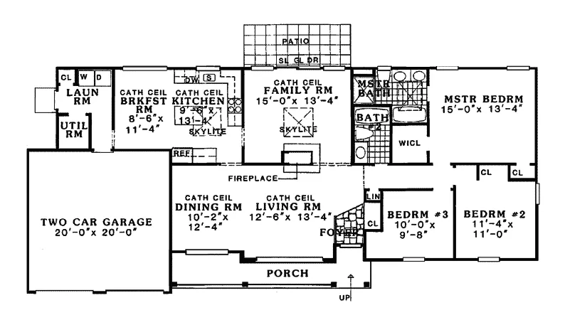 Country House Plan First Floor - Suntree Traditional Ranch Home 016D-0037 - Shop House Plans and More