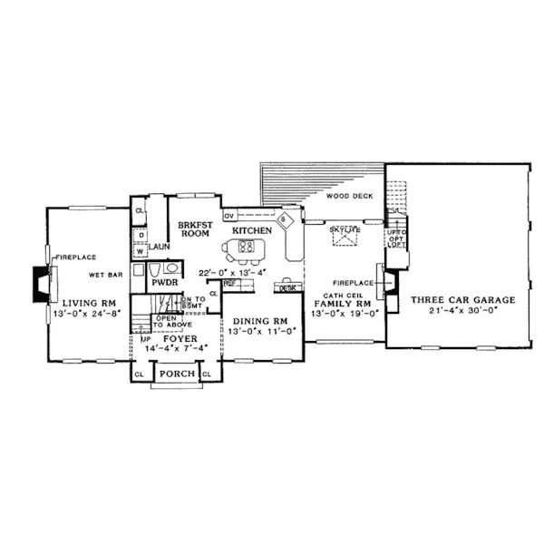 Colonial House Plan First Floor - Scarborough Run Colonial Home 016D-0039 - Shop House Plans and More