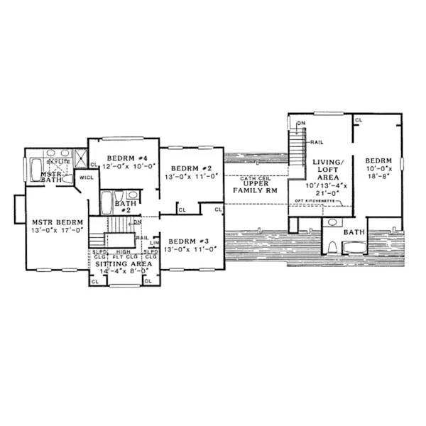 Colonial House Plan Second Floor - Scarborough Run Colonial Home 016D-0039 - Shop House Plans and More