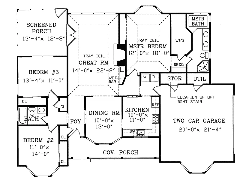 Victorian House Plan First Floor - Rosecourt Country Style Home 016D-0040 - Shop House Plans and More