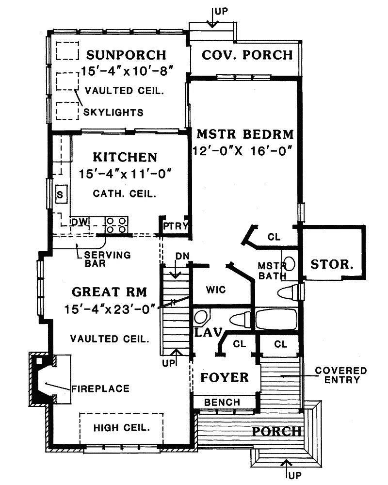 Cabin & Cottage House Plan First Floor - Valleyford Rustic Modern Home 016D-0042 - Shop House Plans and More
