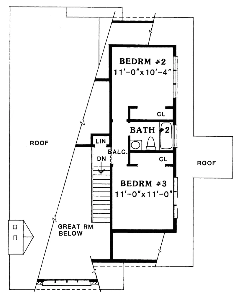 Cabin & Cottage House Plan Second Floor - Valleyford Rustic Modern Home 016D-0042 - Shop House Plans and More