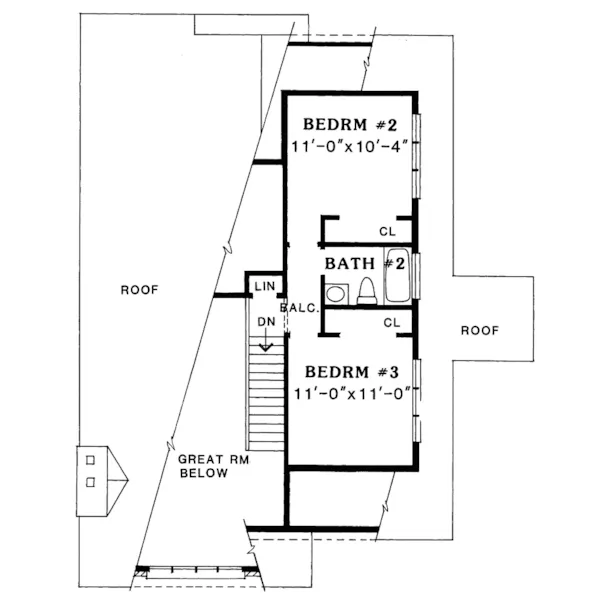 Cabin & Cottage House Plan Second Floor - Valleyford Rustic Modern Home 016D-0042 - Shop House Plans and More