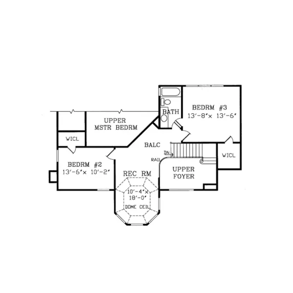 Southern House Plan Second Floor - Sunnydale Victorian Home 016D-0045 - Shop House Plans and More