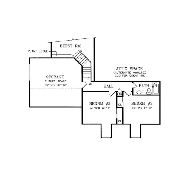 Country House Plan Second Floor - Country Point Farmhouse 016D-0048 - Search House Plans and More