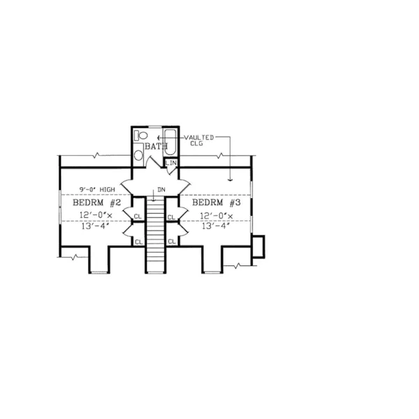 Country House Plan Second Floor - Bonnyview Country-Style Home 016D-0051 - Search House Plans and More