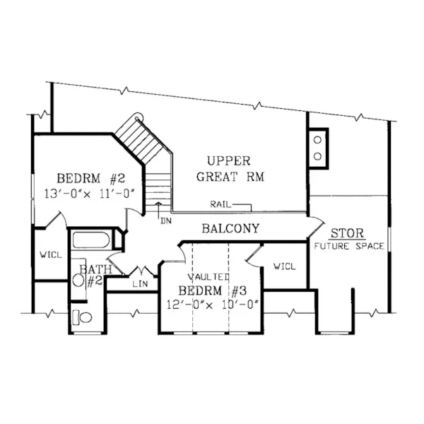 Country House Plan Second Floor - Bellarmine Creek Country Home 016D-0052 - Search House Plans and More