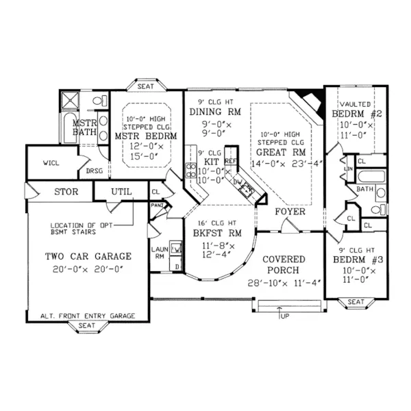 Victorian House Plan First Floor - Heatherstone Victorian Home 016D-0053 - Search House Plans and More