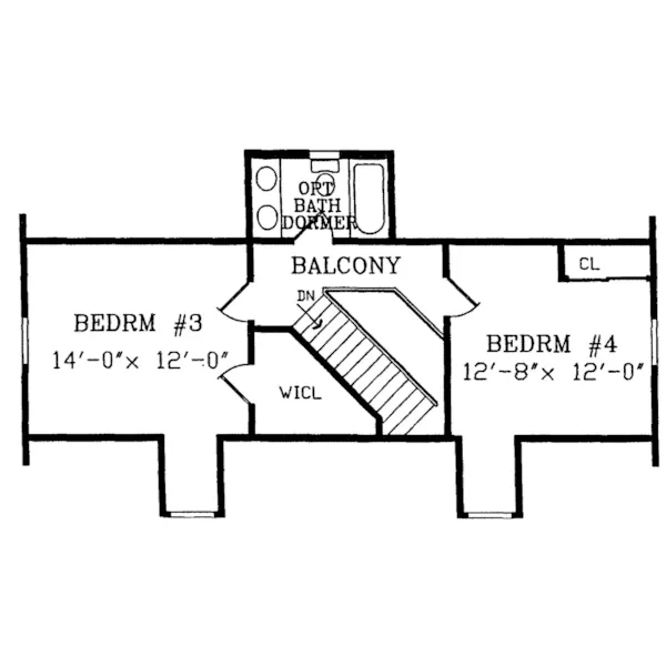 Acadian House Plan Second Floor - Reddington Acadian Ranch Home 016D-0055 - Shop House Plans and More