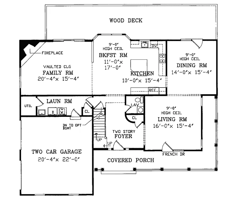 Country House Plan First Floor - River Forest Country Home 016D-0056 - Search House Plans and More