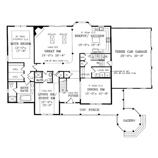 Traditional House Plan First Floor - Doverspring Country Home 016D-0058 - Shop House Plans and More