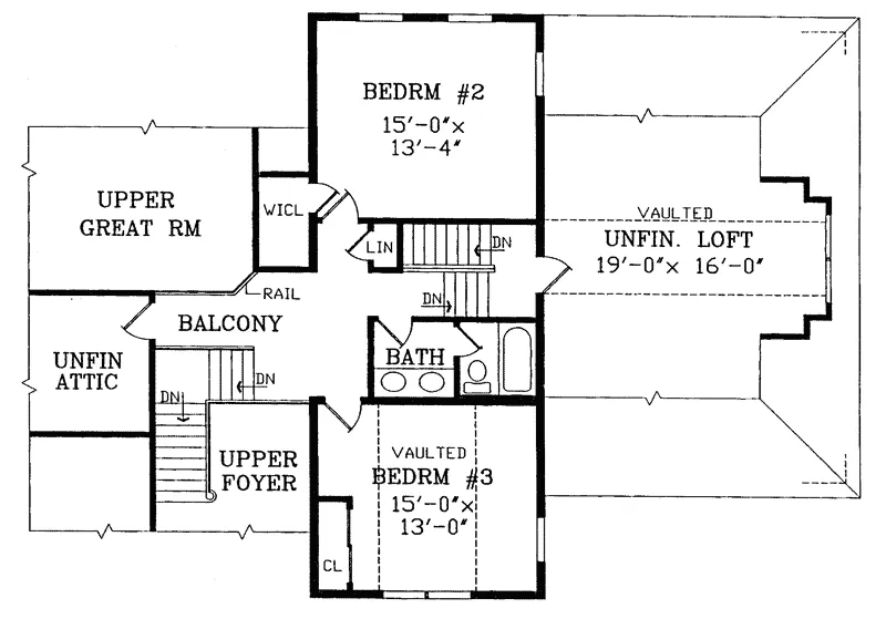 Country House Plan Second Floor - Doverspring Country Home 016D-0058 - Shop House Plans and More