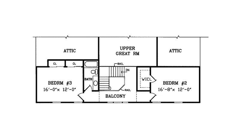 Southern House Plan Second Floor - Dorrington Southern Farmhouse 016D-0059 - Shop House Plans and More
