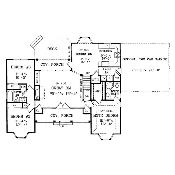 Traditional House Plan First Floor - Pennridge Point Country Home 016D-0062 - Shop House Plans and More