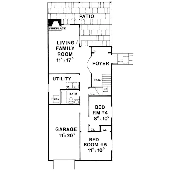 Cabin & Cottage House Plan First Floor - Durango Cove Vacation Home 016D-0063 - Search House Plans and More